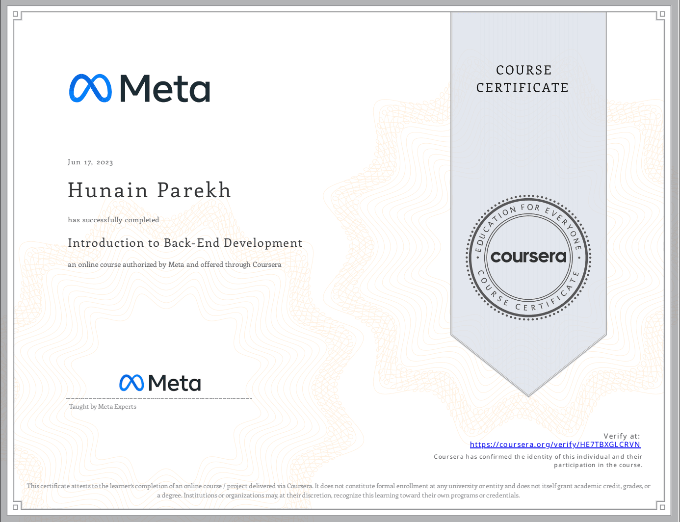 Introduction to Backend - Meta