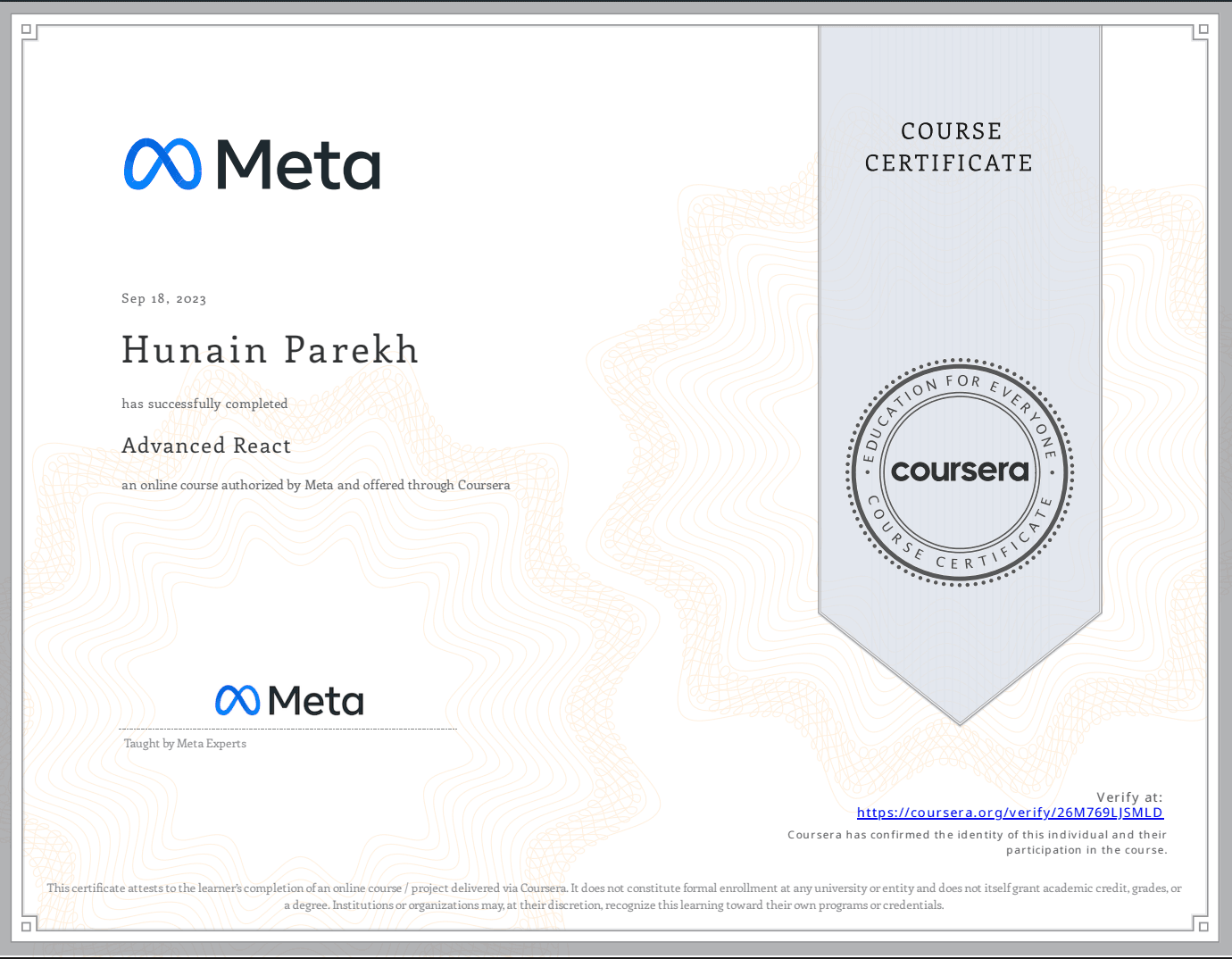 Advanced React - Meta